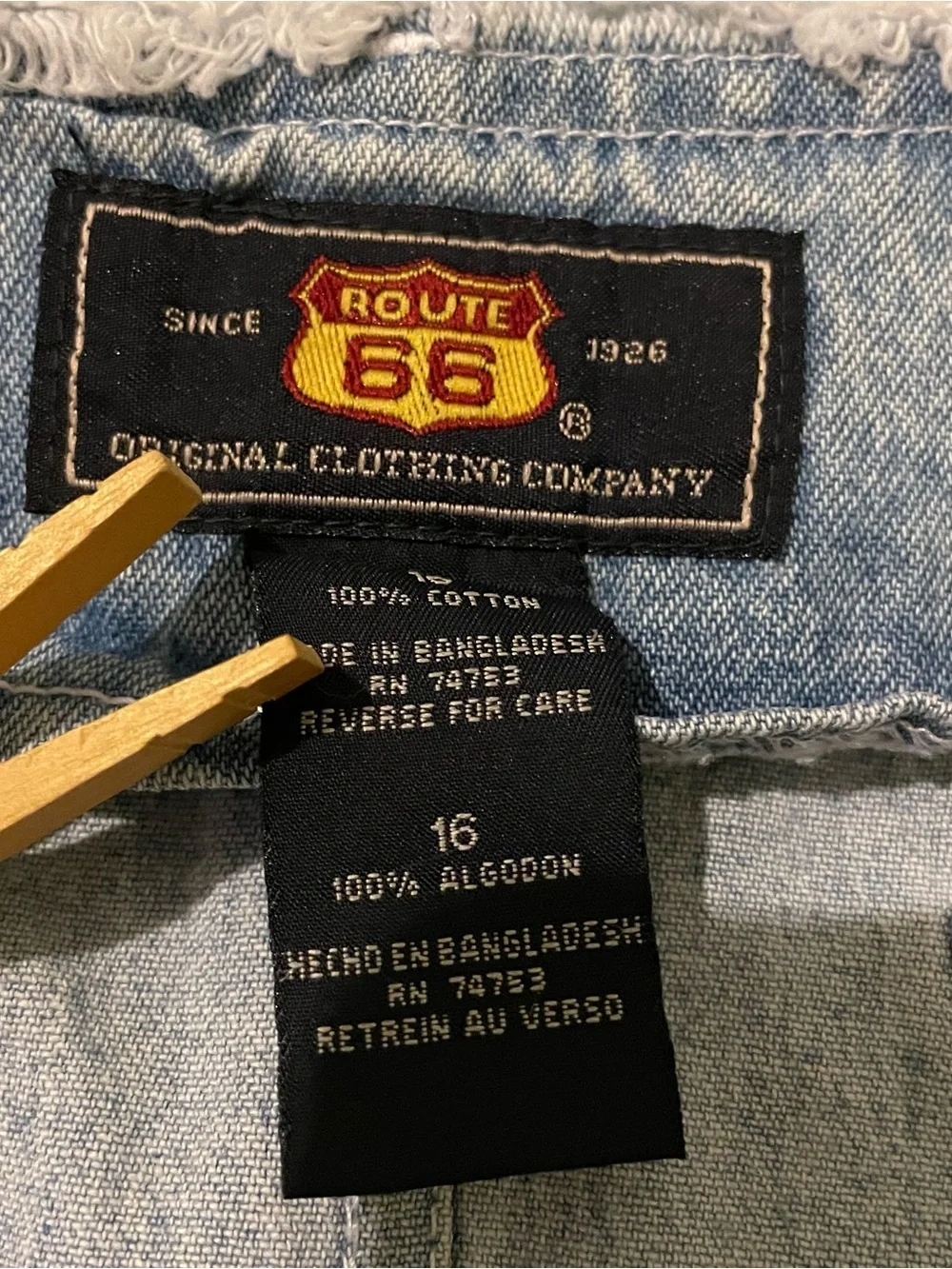 Vintage Route 66 denim mini skirt-size 16 EUC